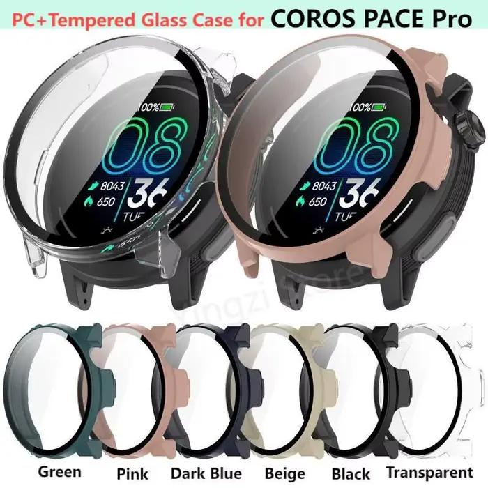 Boîtier en verre trempé pour montre intelligente Coros Pace Pro, housse de protection pare-chocs COROS PACE Pro, coque de protection d'écran, accessoires