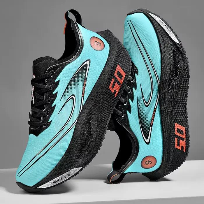 Chaussures de course EZIIOT homme et femme polyester maille aérée stabilisation course légère marathon jogging baskets sportives