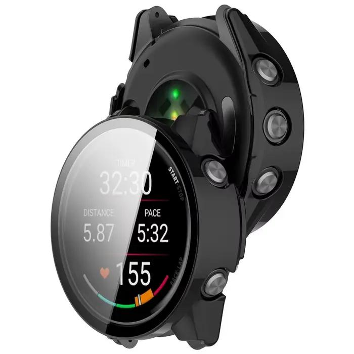 Coque en plastique haute performance pour Garmin Forerunner 70 170 255 255S 265 265S 965 165 970 570 42 47mm avec protection d'écran en verre trempé pour homme et femme occasions spéciales