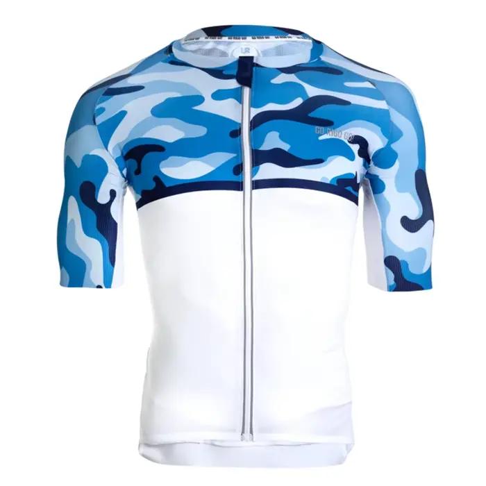 Maillot de cyclisme homme GO RIGO avec protection UV, résistant et confortable pour printemps été automne