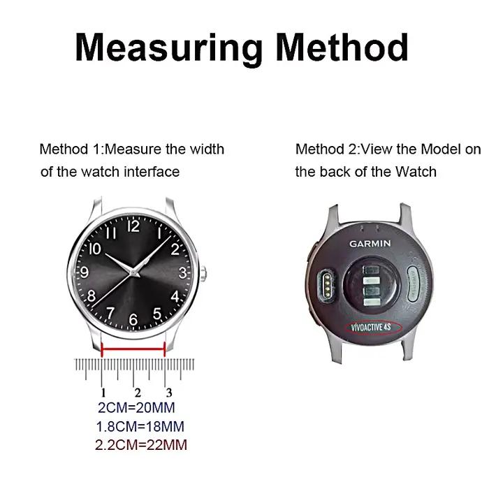 Garmin Vivoactive 3 4 4s Bracelet de montre en métal milanais