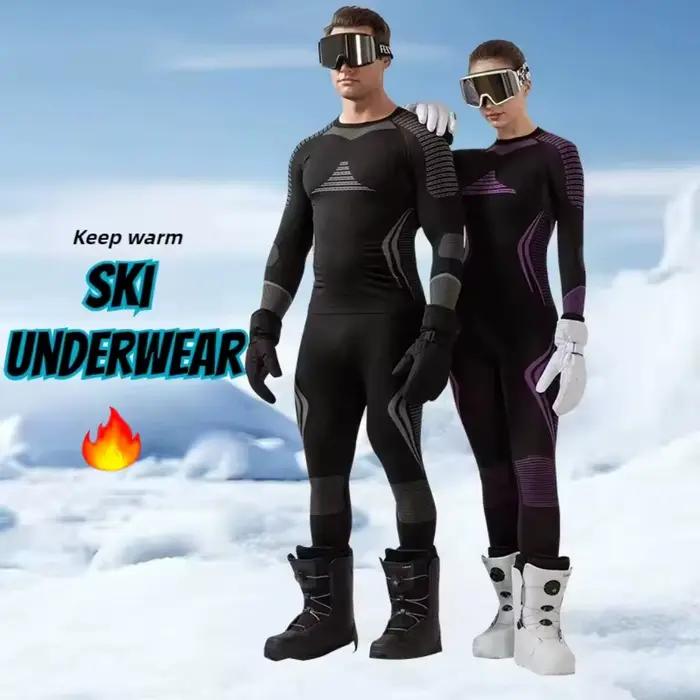 Ensemble de sous-vêtements thermiques pour hommes et femmes