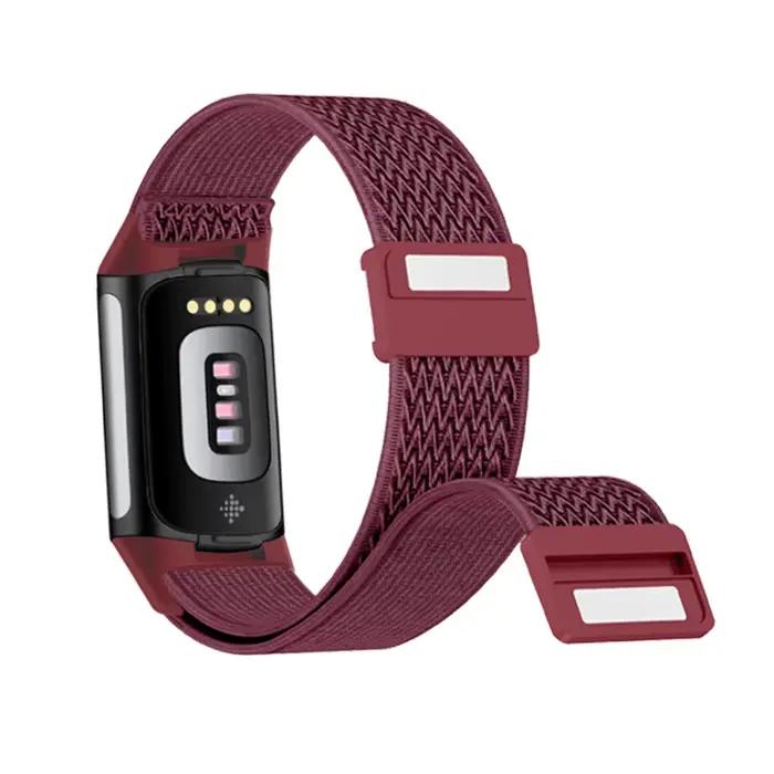 Bracelet magnétique en Nylon ondulé pour Fitbit Charge 6 bandes