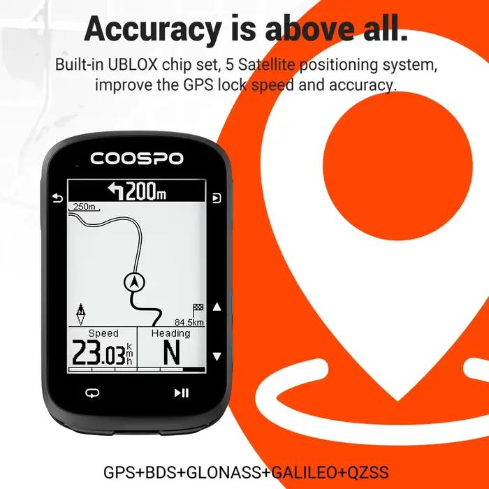 COOSPO ordinateur de vélo CS500 GPS Route Navigation odomètre de cyclisme sans fil compteur de vitesse de vélo chronomètre de Cycle ANT + Bluetooth5.0