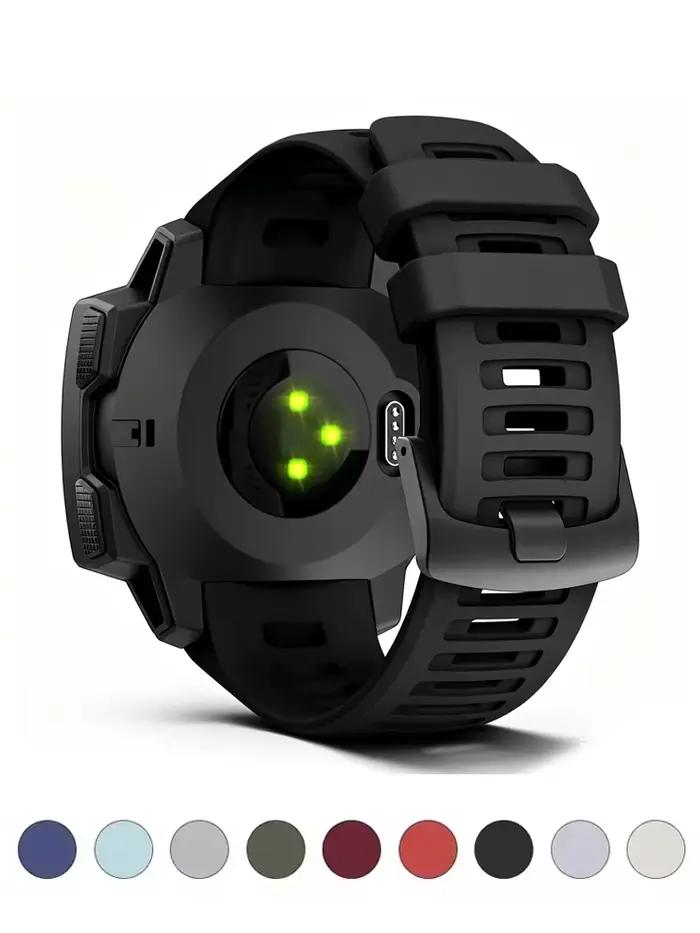 Bracelet de sport original pour Garmin Instinct 1 2 3 E, bracelet tactique en silicone, bracelet de remplacement, sangle de la série Instinct, compatible avec les modèles Instinct, résistant à l'eau, adapté aux entraînements intensifs