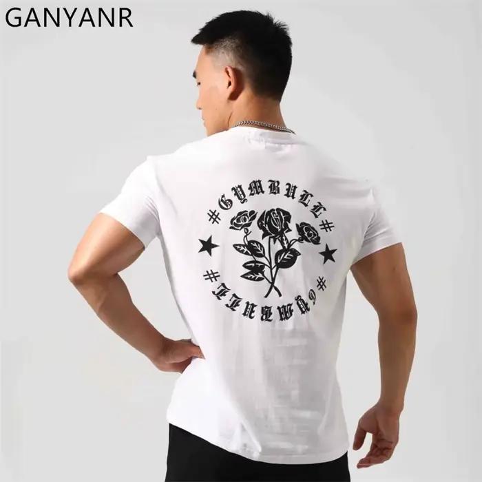 GANYANR T-shirt de course pour hommes Cool
