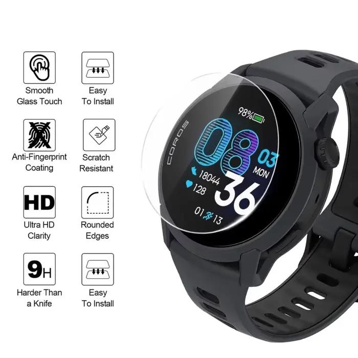 3 pièces 2.5D HD verre clair pour Coros Pace 4 Smartwatch 9H
