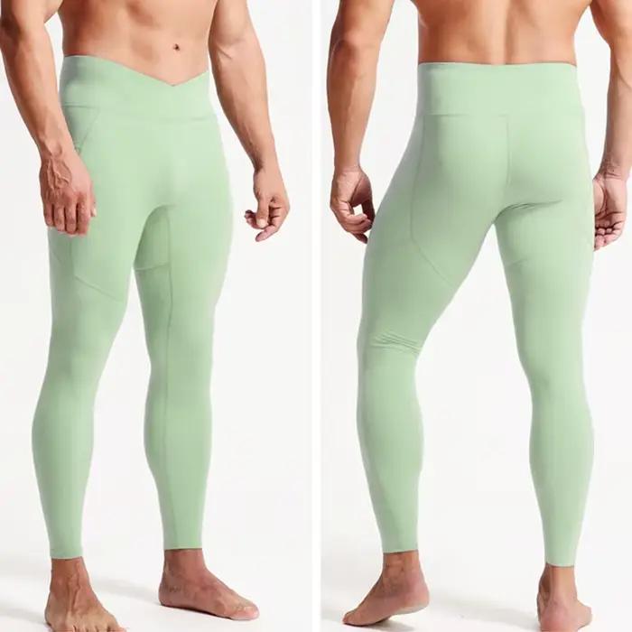 Été printemps automne hommes collants de course GYM poche pantalon mâle basket-ball Football Fitness exercice Sport longs Leggings 24