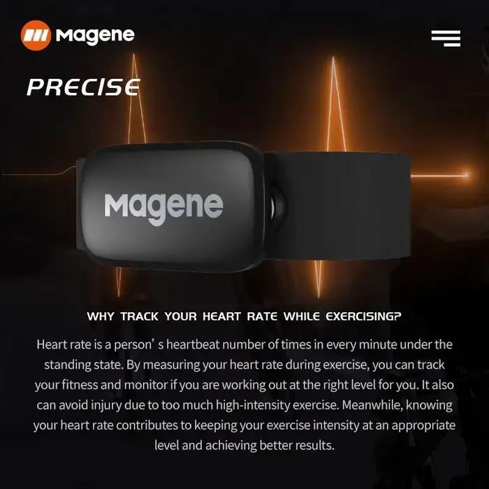 Magene H64 capteur de fréquence cardiaque double Mode ANT Bluetooth avec sangle pectorale ordinateur de vélo
