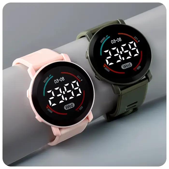 Montre électronique LED pour femme, montre de sport minimaliste