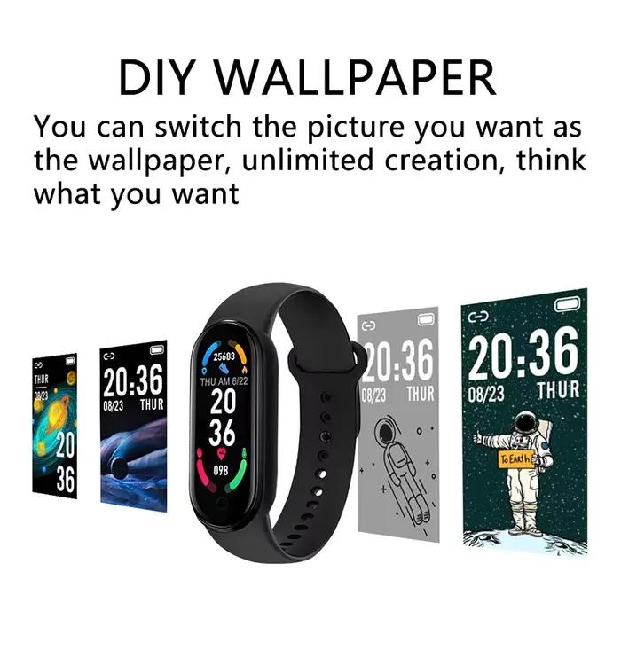 M6 montre intelligente hommes femmes moniteur Fitness sport bande