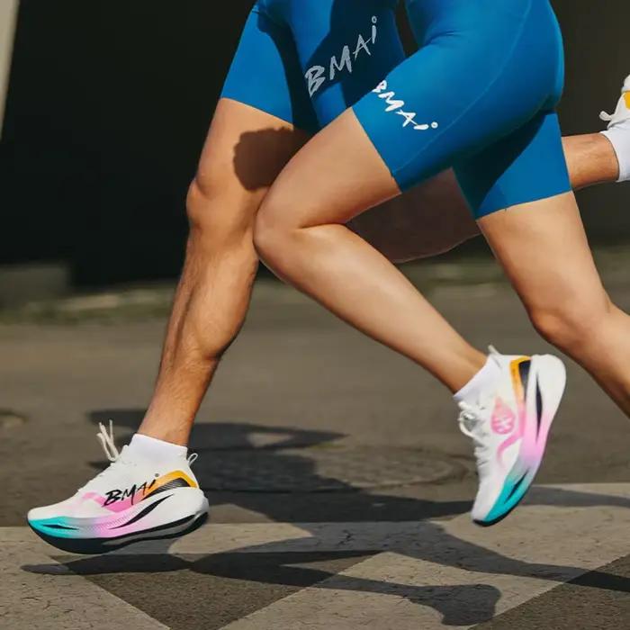 BMAI 42KM Marathon plaque de carbone 70D hommes chaussures de course respirant amorti homme baskets concepteur salle de