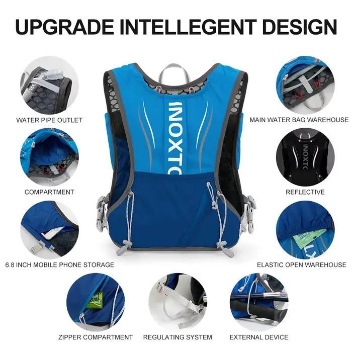 Inoxto – sac à dos de sport de plein air pour hommes et femmes, gilet hydratant pour Marathon, adapté au partage, cyclisme, randonnée, sport, voyage