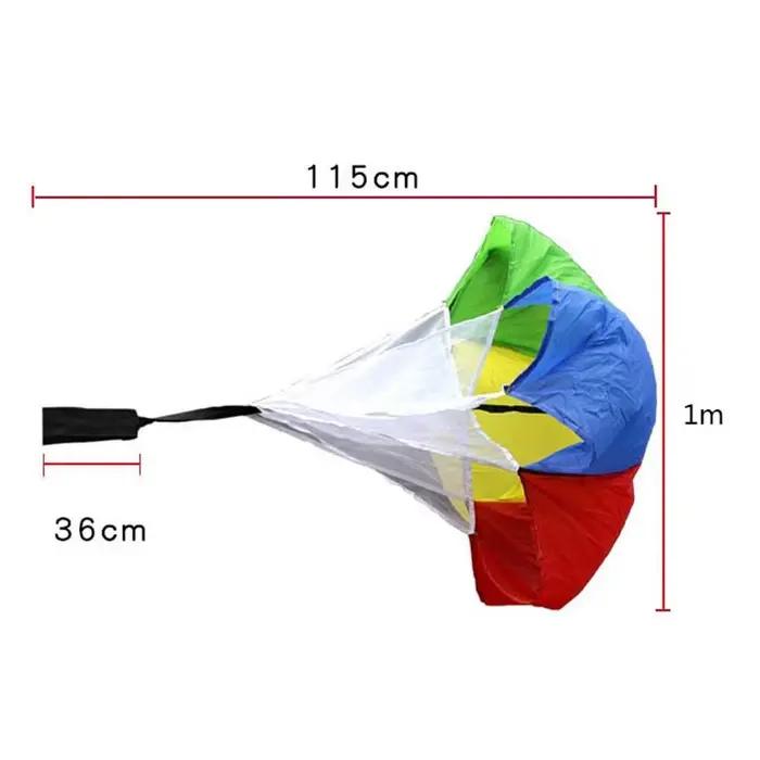 Résistance aux couleurs multiples Sport de plein air course entraînement goulotte parapluie Parachute
