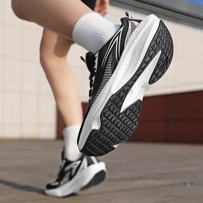 Chaussures de course Marathon pour hommes, baskets de sport avec plaque en carbone, coussin d'air, respirantes, légères, confortables, athlétiques, antidérapantes