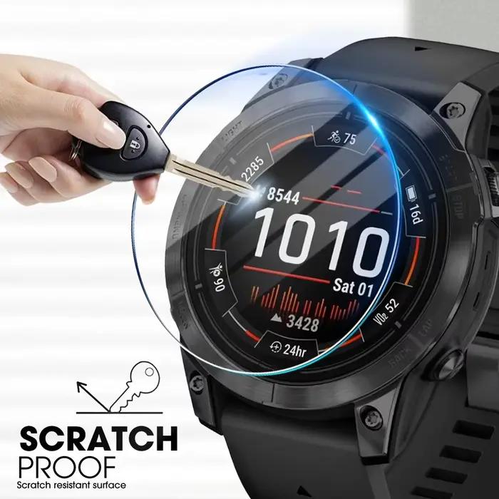 Verre pour Garmin Fenix 8 43mm/47mm/51mm AMOLED protecteur d'écran solaire avec alignement automatique Kit