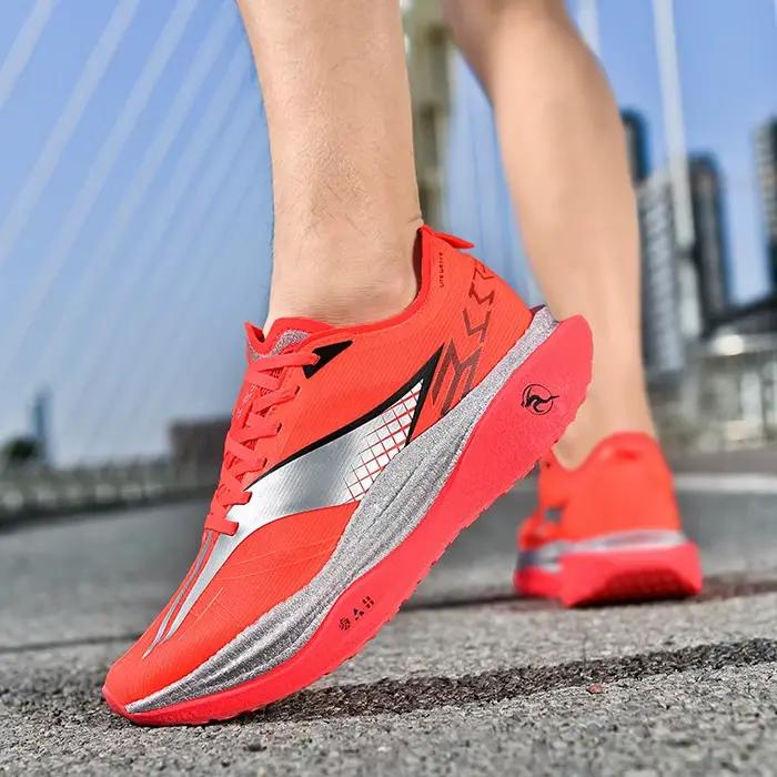 Chaussures de course pour hommes avec plaque en carbone, spéciales marathon, respirantes, légères, confortables, antidérapantes, baskets de loisirs, chaussures tout-terrain