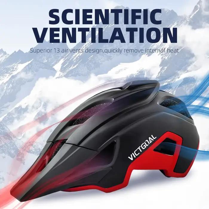 VICTGOAL casque de vélo avec lunettes de soleil visière feu arrière LED casque de vélo de montagne lunettes de soleil bouclier route vtt casques de cyclisme