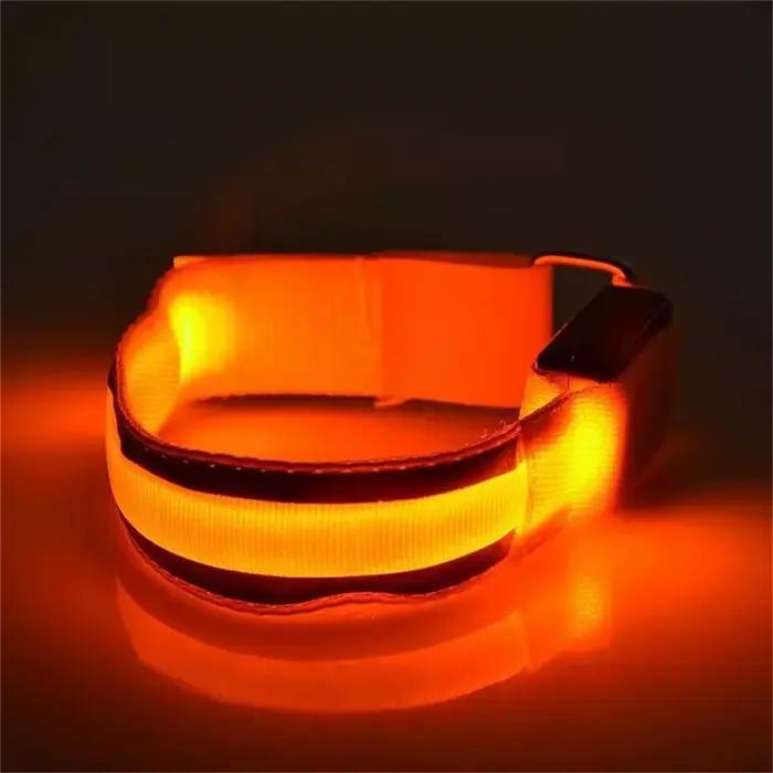 Bande lumineuse réfléchissante LED, bracelet de sécurité pour la course nocturne et le cyclisme, ceinture lumineuse LED pour la course, livraison directe
