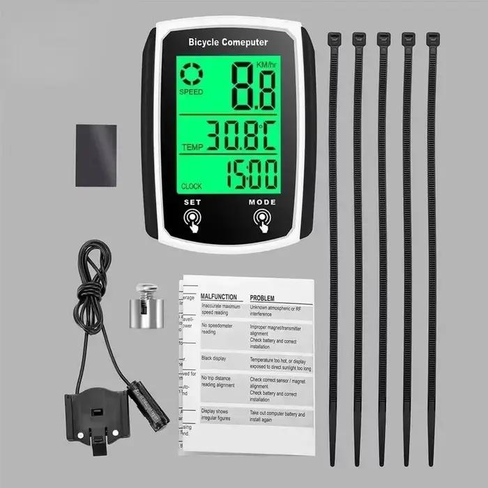 Ordinateur de vélo filaire LED compteur de vitesse de vélo numérique odomètre écran tactile ordinateur de cyclisme étanche avec rétro-éclairage