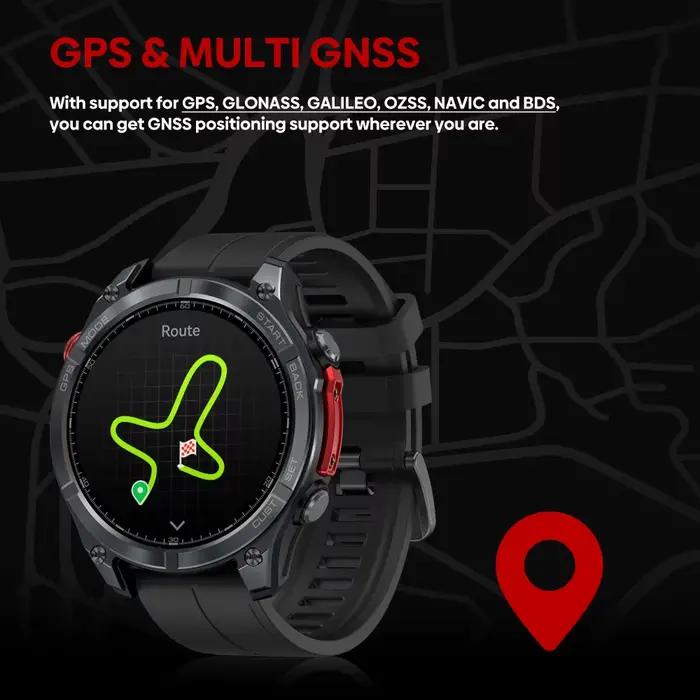 Nouveau Ciberer Vertix Stratos 4 GPS montre intelligente 1.43 ''AMOLED affichage boussole intégrée lampe de poche 170 + Modes sportifs 5 ATM Smartwatch