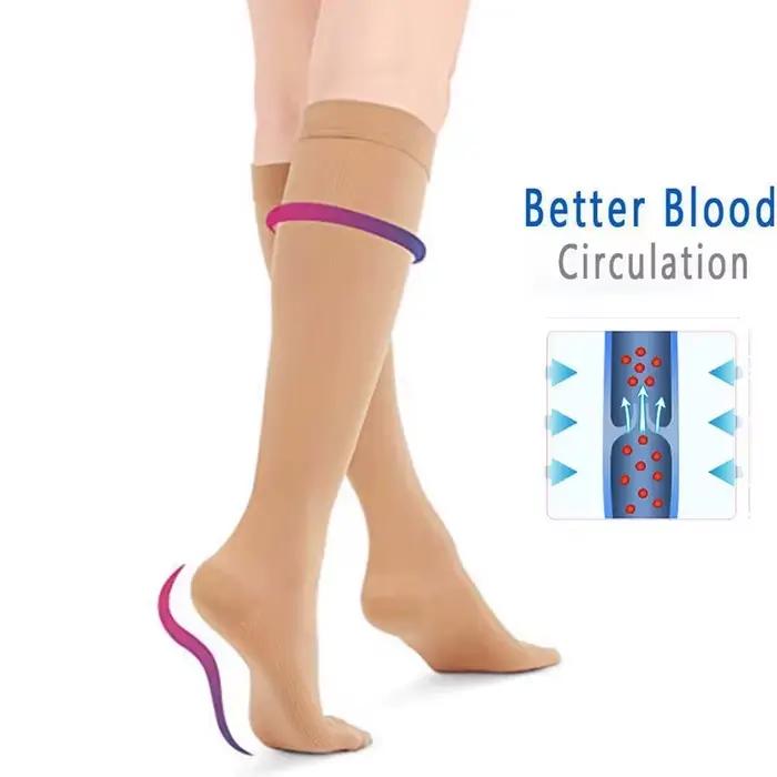 Chaussettes de compression pour le fitness, la course à pied, la randonnée, les sports, anti-fatigue, pour femmes et hommes, chaussettes de sport, bas de sport, mi-hautes, unisexes