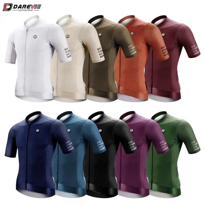 DAREVIE Maillot de cyclisme SPF 50 Anti-UV niveau d'entraînement coupe ajustée petite taille hommes femmes homme Maillot de cyclisme Maillot de vélo chemise de cyclisme