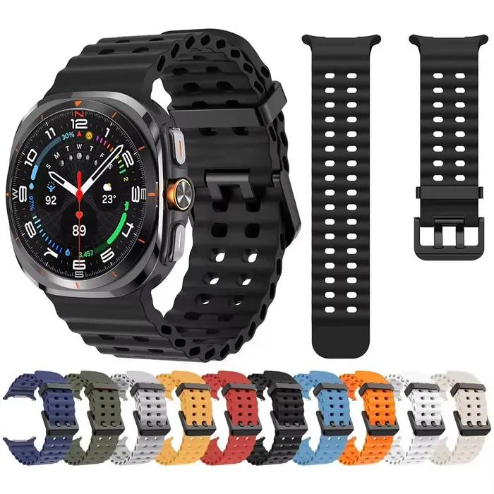 Bracelet RMUTANE pour Samsung Galaxy Watch Ultra 47mm Silicone Marin Accessoires Sport Unisexe Couleurs Vibrantes Occasions Spéciales