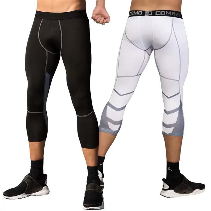 Collants de Sport de course pour hommes, pantalons de basket-ball, Leggings de Compression courts, vêtements de Sport de Fitness pour hommes, pantalons athlétiques