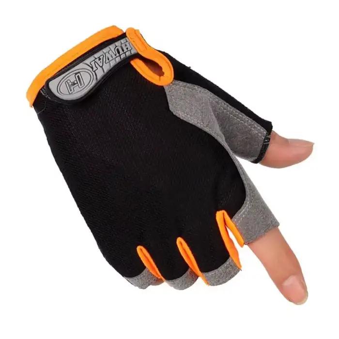 Demi-doigt cyclisme en plein air anti-dérapant Anti-transpiration hommes femmes demi doigt gants respirant Anti choc