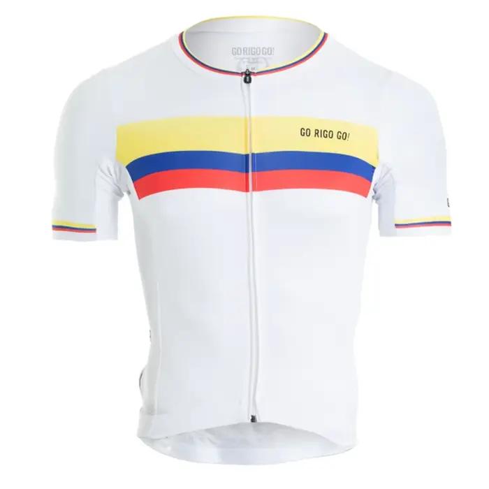 Maillot de cyclisme homme GO RIGO avec protection UV, résistant et confortable pour printemps été automne