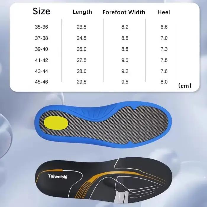 1 paire de semelles intérieures en Fiber de carbone
