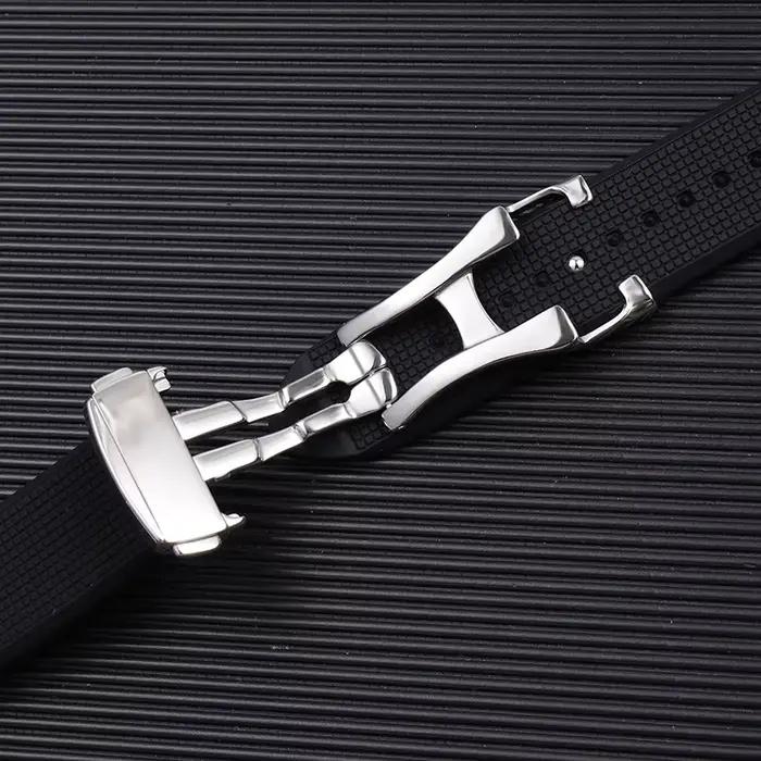 Bracelet de montre en caoutchouc de Silicone souple et étanche