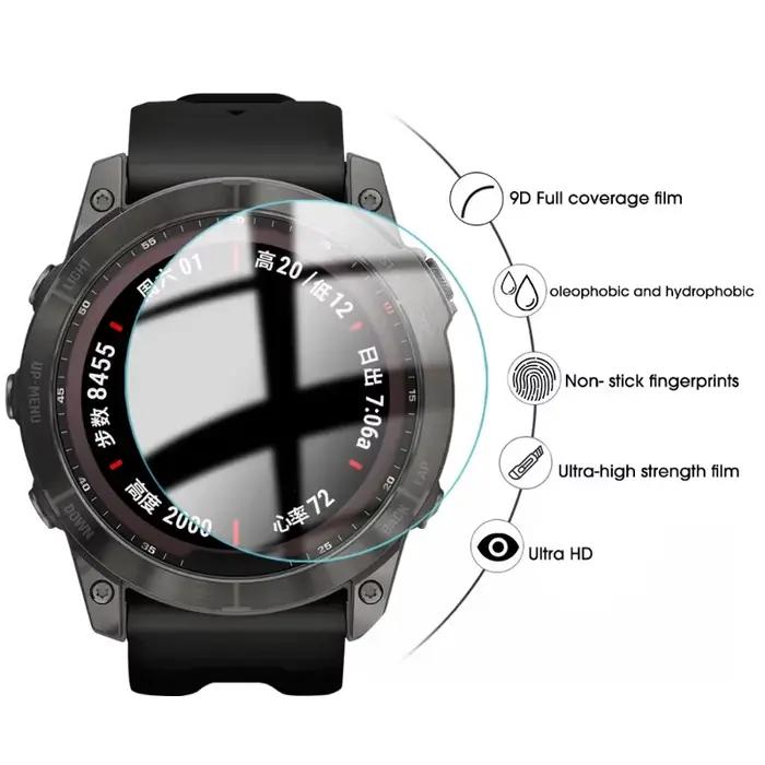 Protection en verre trempé pour Garmin Fenix 6 6 Pro 6 Sapphire 6S 6S Pro 6S Sapphire 6X 6X Solar 7 7S 7X 8 43/47/51mm多种颜色选择增强耐用性和美观性