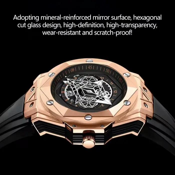 Montre-bracelet à quartz lumineuse pour homme avec bracelet en silicone