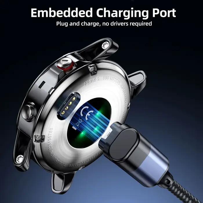 Câble de charge USB-C pour Garmin Fenix 8 E 7 7X 7S 6 Solar Forerunner 970 965 955 USB A charge rapide durabilité polyvalence