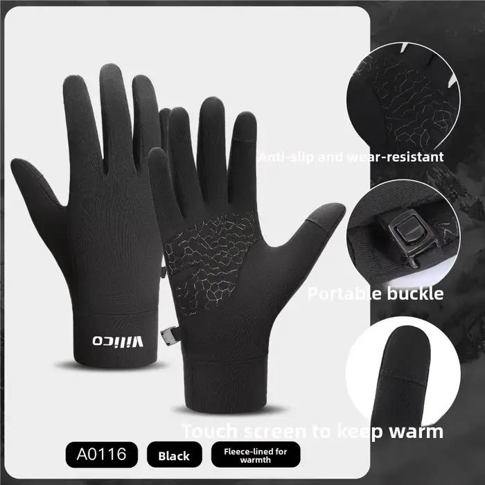 Gants de course antidérapants en tricot chaud pour écran tactile