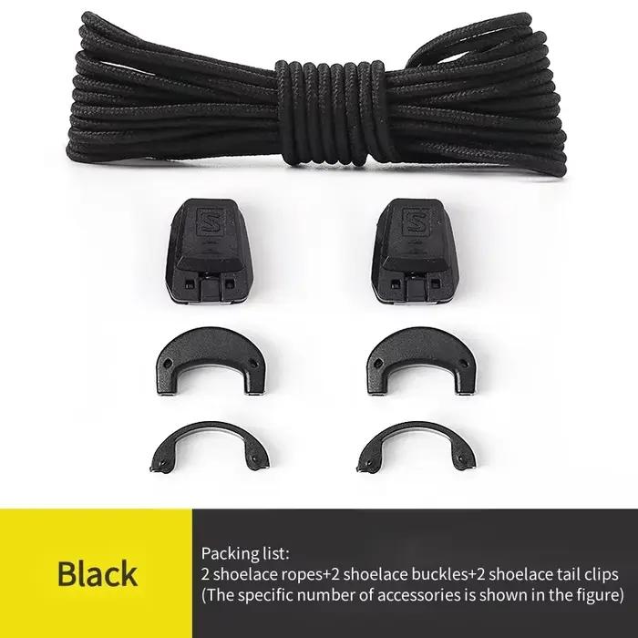 Lacets de chaussures sans cravate à la mode, baskets de course en plein air, lacets ronds pour chaussures de Tennis sans attaches, accessoires de chaussures pour adultes et enfants