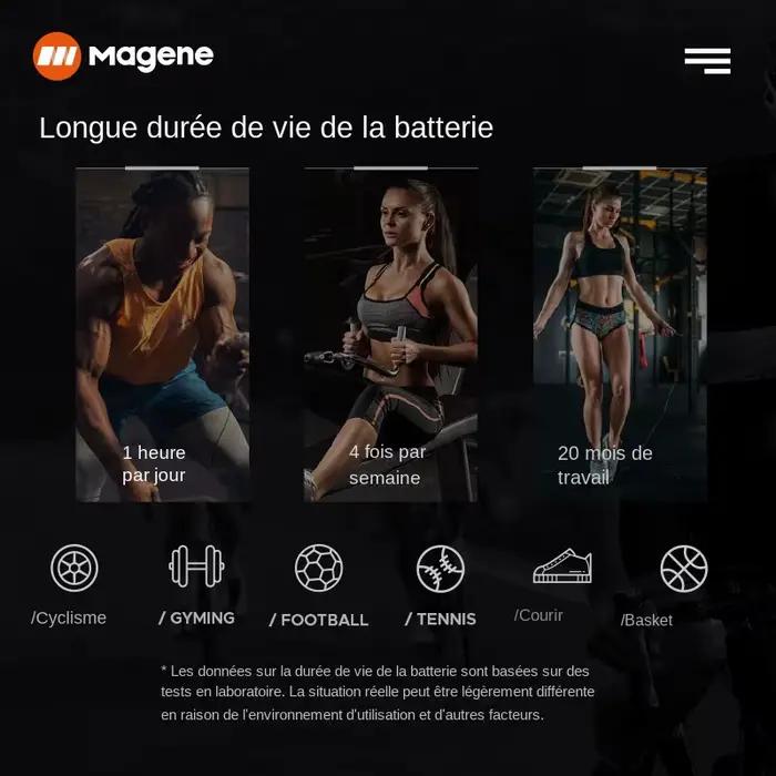 Magene Mover H64 capteur de fréquence cardiaque double Mode ANT Bluetooth avec sangle pectorale ordinateur de cyclisme vélo pour moniteur de sport Wahoo Garmin