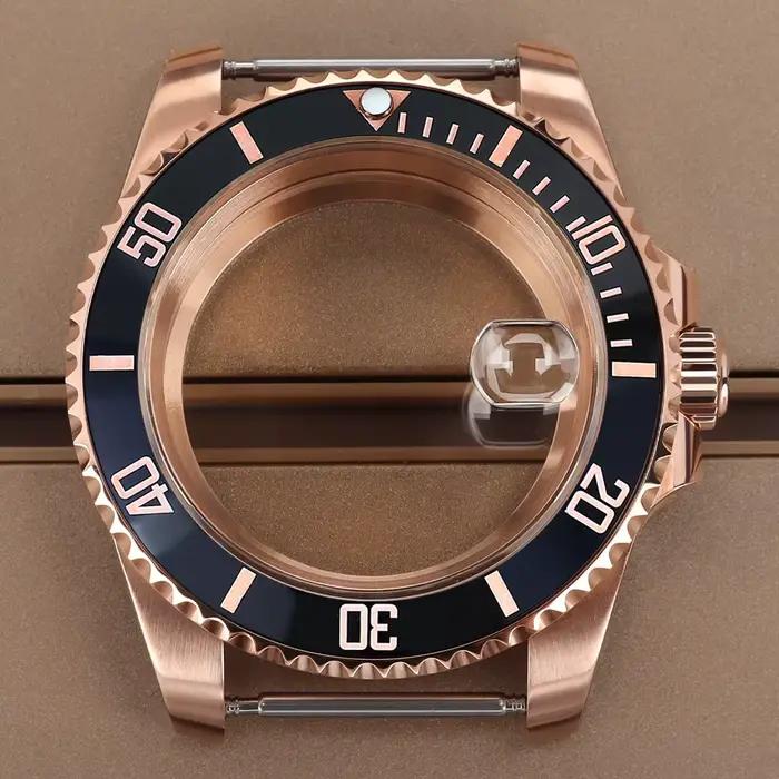 Boîtier de montre de plongée en or Rose 40mm 20ATM