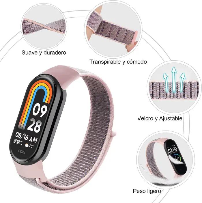 Bracelet à boucle en Nylon pour xiaomi Mi Band 10 9 8