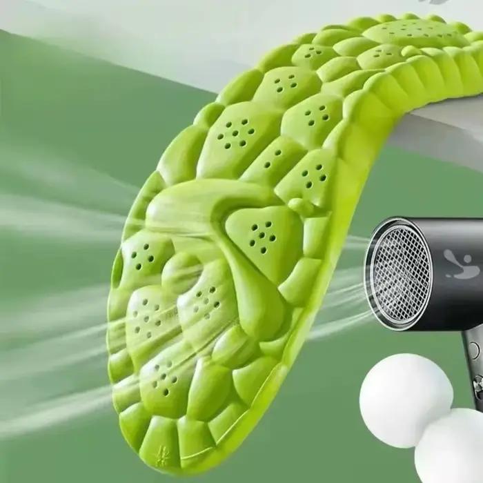Semelles de sport pour chaussures, absorption des chocs 4D, désodorisantes, respirantes, coussinets de course pour hommes et femmes