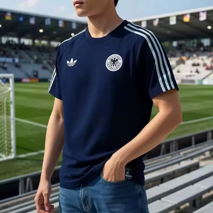 T-shirt de sport Adidas Trefoil pour homme 2026 – Maillot de football respirant et tendance à manches courtes JZ9342