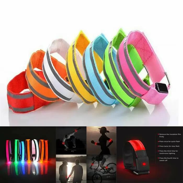 Bande lumineuse réfléchissante LED, bracelet de sécurité pour la course nocturne et le cyclisme, ceinture lumineuse LED pour la course, livraison directe