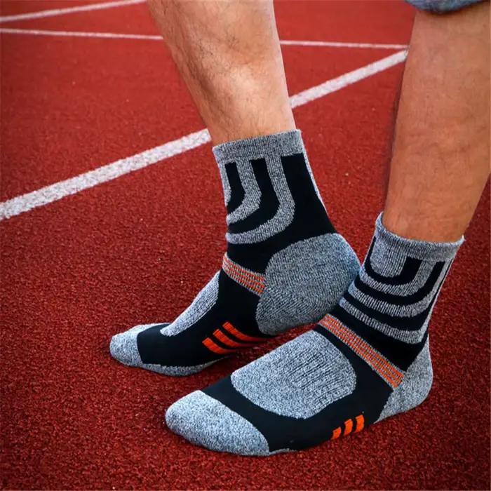 Hommes Anti Blister automne hiver Terry chaussettes Sports de plein air course cyclisme Marathon Camping Trekking Rugby