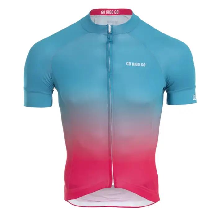 Maillot de cyclisme homme GO RIGO avec protection UV, résistant et confortable pour printemps été automne