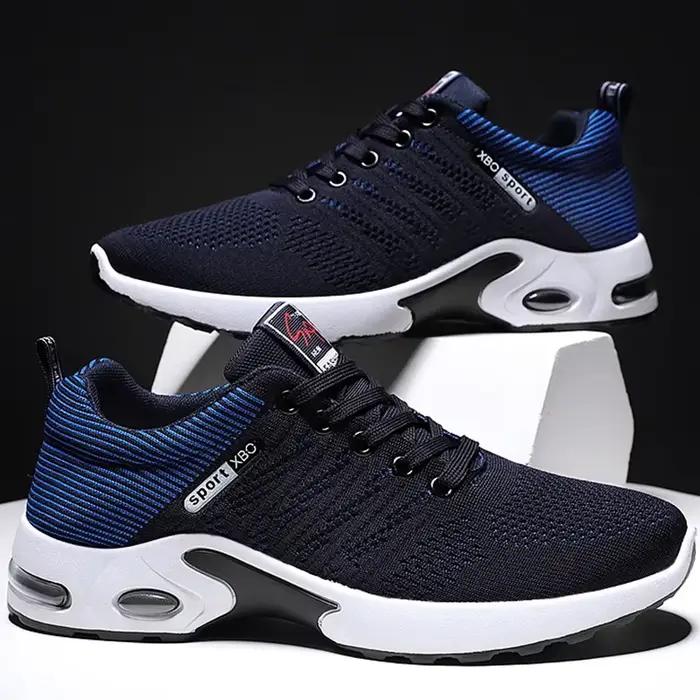 Chaussures de course respirantes coordonnantes pour hommes, coupe basse, chaussures de marche en plein air décontractées, semelle souple, nouveau, printemps