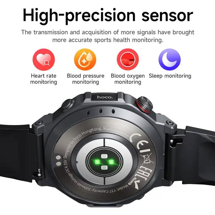HOCO 1.43 pouces AMOLED GPS sport écran tactile montre Bluetooth 5.3 fréquence cardiaque sommeil surveillance de