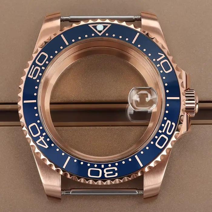 Boîtier de montre de plongée en or Rose 40mm 20ATM