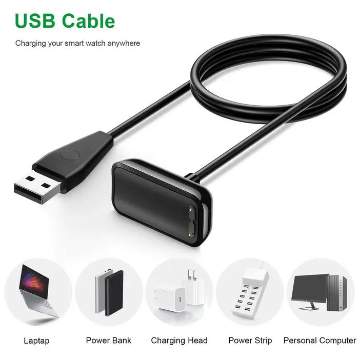 Chargeur magnétique USB pour Fitbit Charge 5 6, câble de chargement pour montre intelligente Fitbit Luxe, adaptateur de station de Charge Portable, accessoires